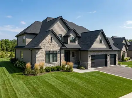 New architectural shingle roof installation
